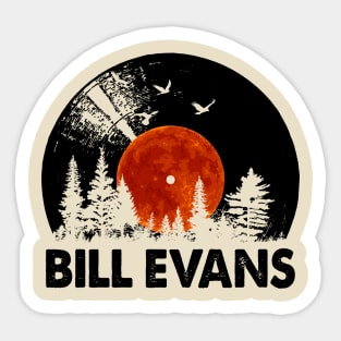 Evans Name Record Music Forest Gift Sticker